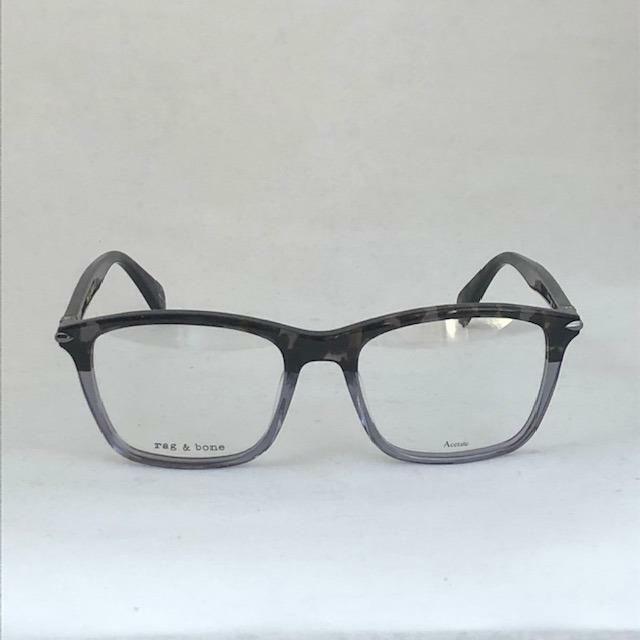 Rag Bone Rnb 7024 08A Mens Eyeglasses Black Grey 53-19-145