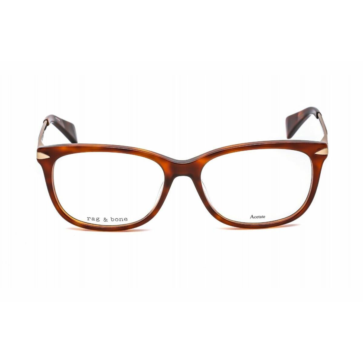 Rag Bone Eyeglasses Rnb 3006 Y67 54mm Yellow Havana Women Ophthalmic Rx Frame - Yellow Havana, Frame: Yellow Havana