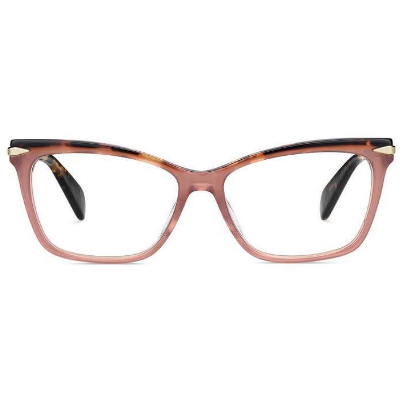 Rag and Bone Rnb 3021 Lhf Opal Burgundy Eyeglasses 51/15/140 - Frame: Pink