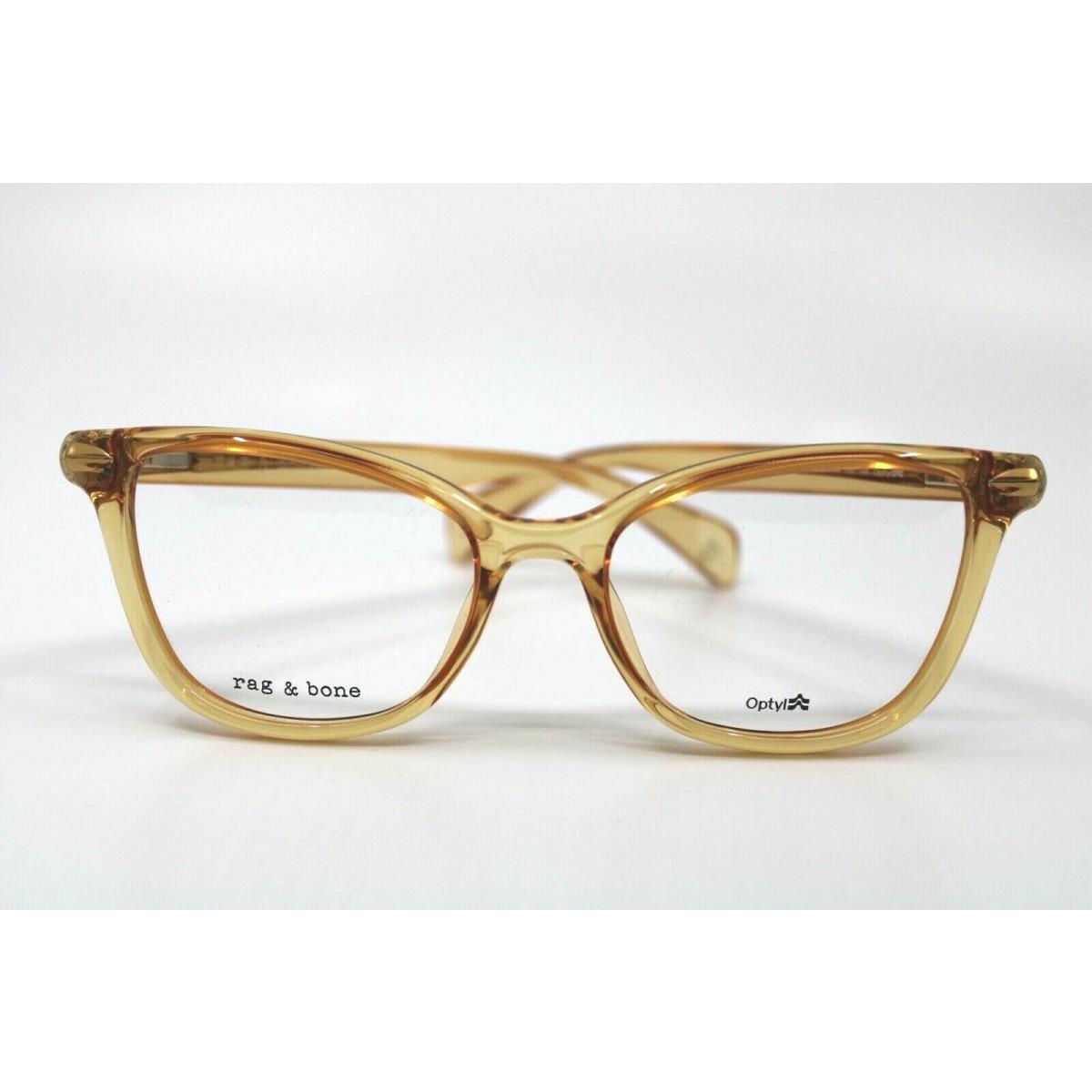 Rag Bone RNB3044 733 Peach Transparent Eyeglasses 53