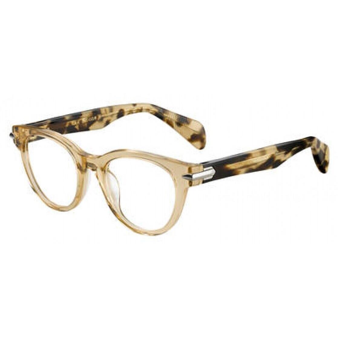 Rag Bone Rnb 3003 Eyeglasses 0SCL Yellow Havana