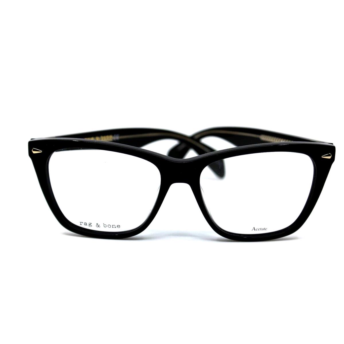 Rag Bone RNB3013 807 Black Eyeglasses 53