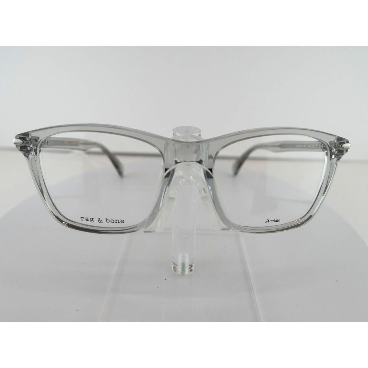 Rag Bone Rnb 7024 OKB7 Grey Crystal 53-19-145 Eyeglass Frames