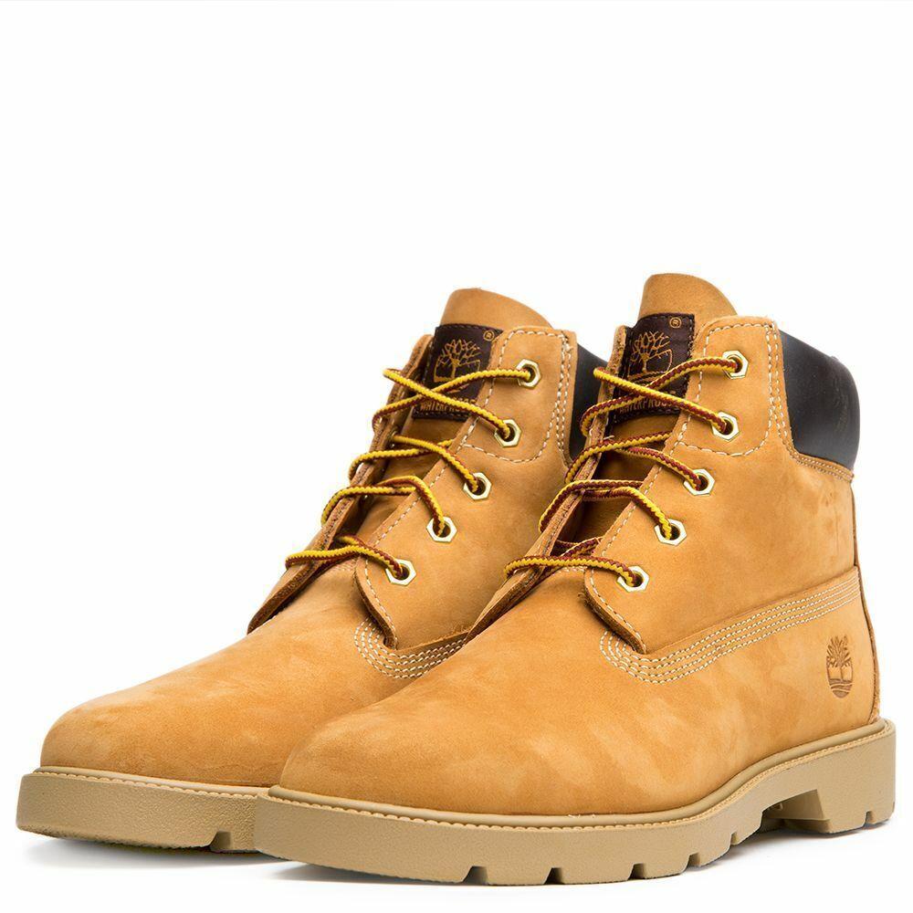 Timberland 6 Inch Classic TB010960 Youth Boy`s Wheat Leather Boots Shoes HS1935