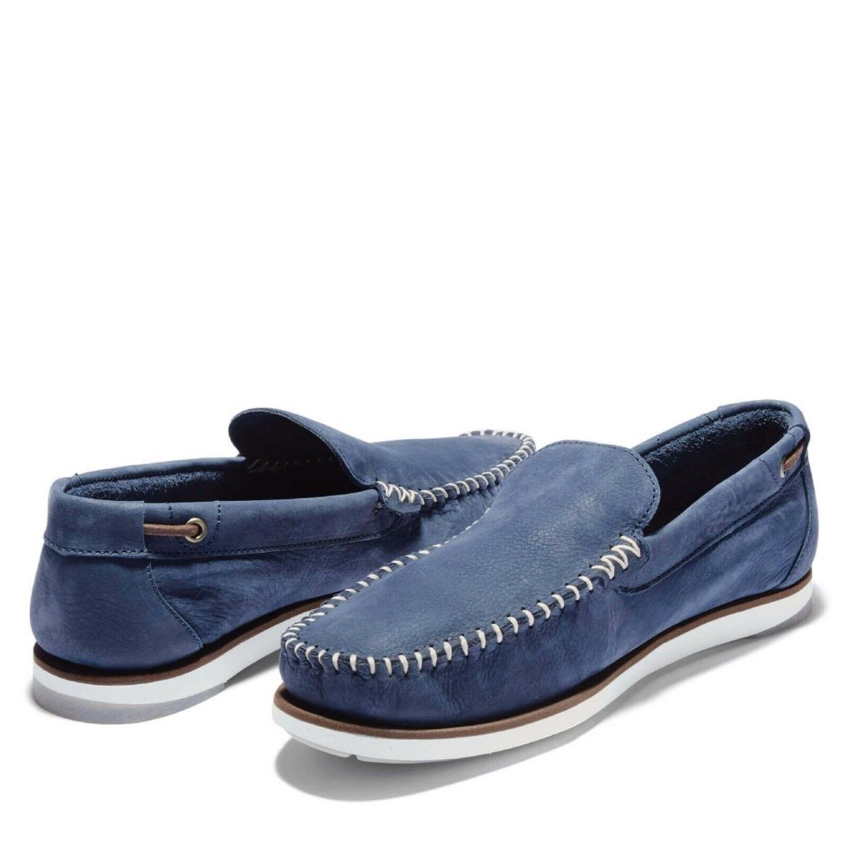 Timberland Men`s Atlantis Break Leather Boat Shoes Navy Blue A2A8F All Sizes