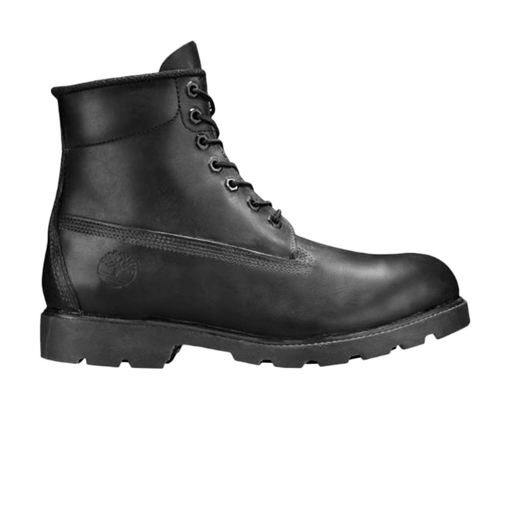 Men`s Timberland 6 Inch Basic Waterproof Boot Triple Black Smooth TB010069 001