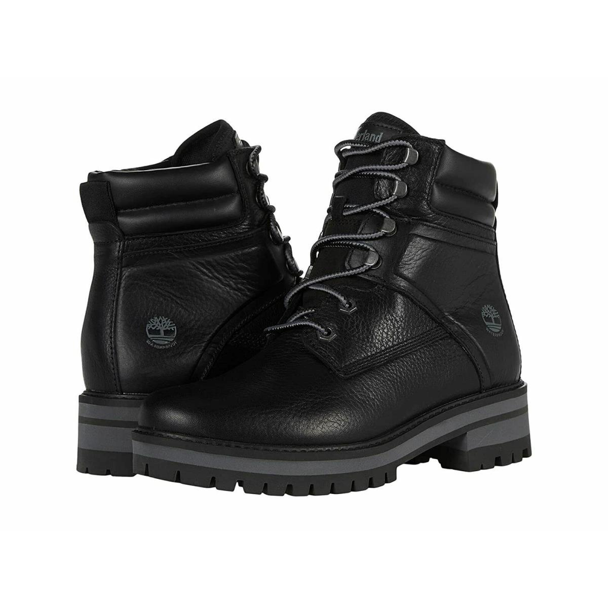 Timberland Courmayeur Valley Mid Lace Black Full Grain Boots Shoes Multi Size - Black Full Grain