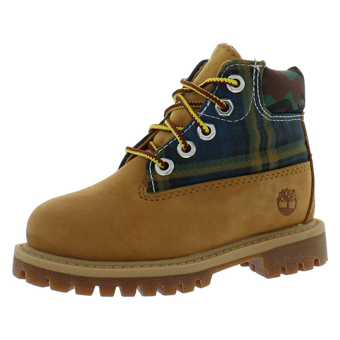 Timberland Premium 6 Inch Waterproof Boot Infant/toddler Shoes - Wheat Nubuck, Main: Orange