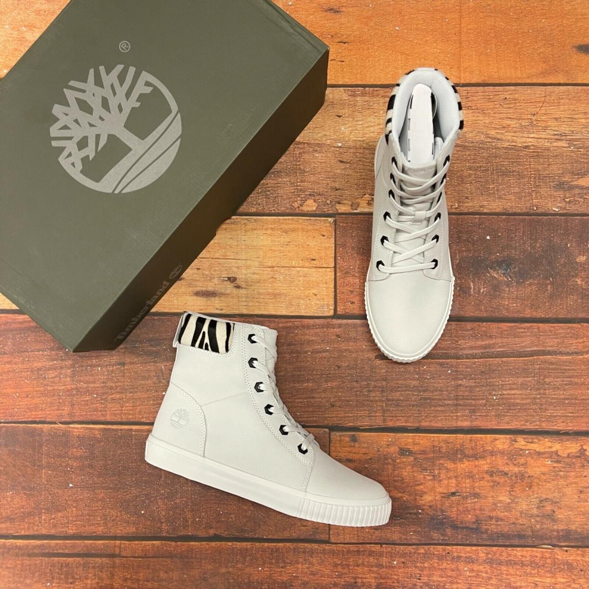 Timberland Women`s Skyla Bay 6 Inch White Nubuck Sneaker Boots A2H27