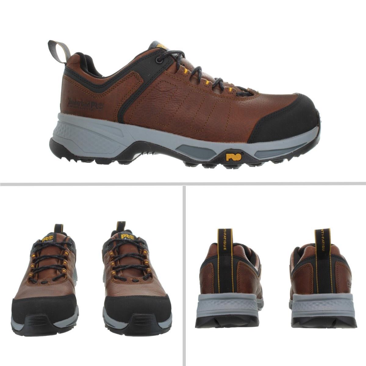 Timberland Men`s Switchback Oxford Composite Safety Toe Brown Work Shoes