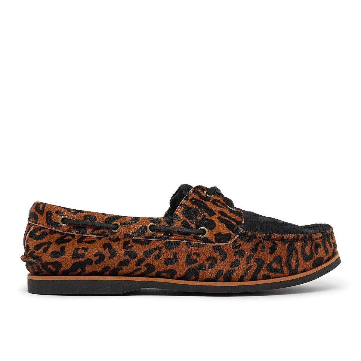 Timberland Men`s Classic Boat Shoe Brn Leopard Leather A5YYB All Sizes