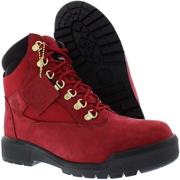 Timberland 6 in Field Boot Dark Red Nubuck TB0A2JNW F41 Men Shoes