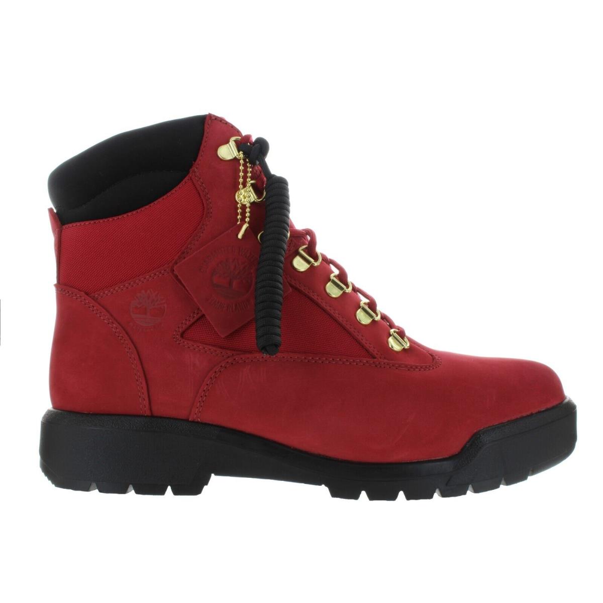 Timberland Men`s Field 6 Inch Waterproof Dark Red Boots Multiple Size