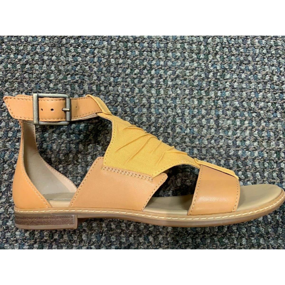 Women`s Timberland Cherrybrook Ankle Strap Covered Sandal MD Yellow Canvas A25D2