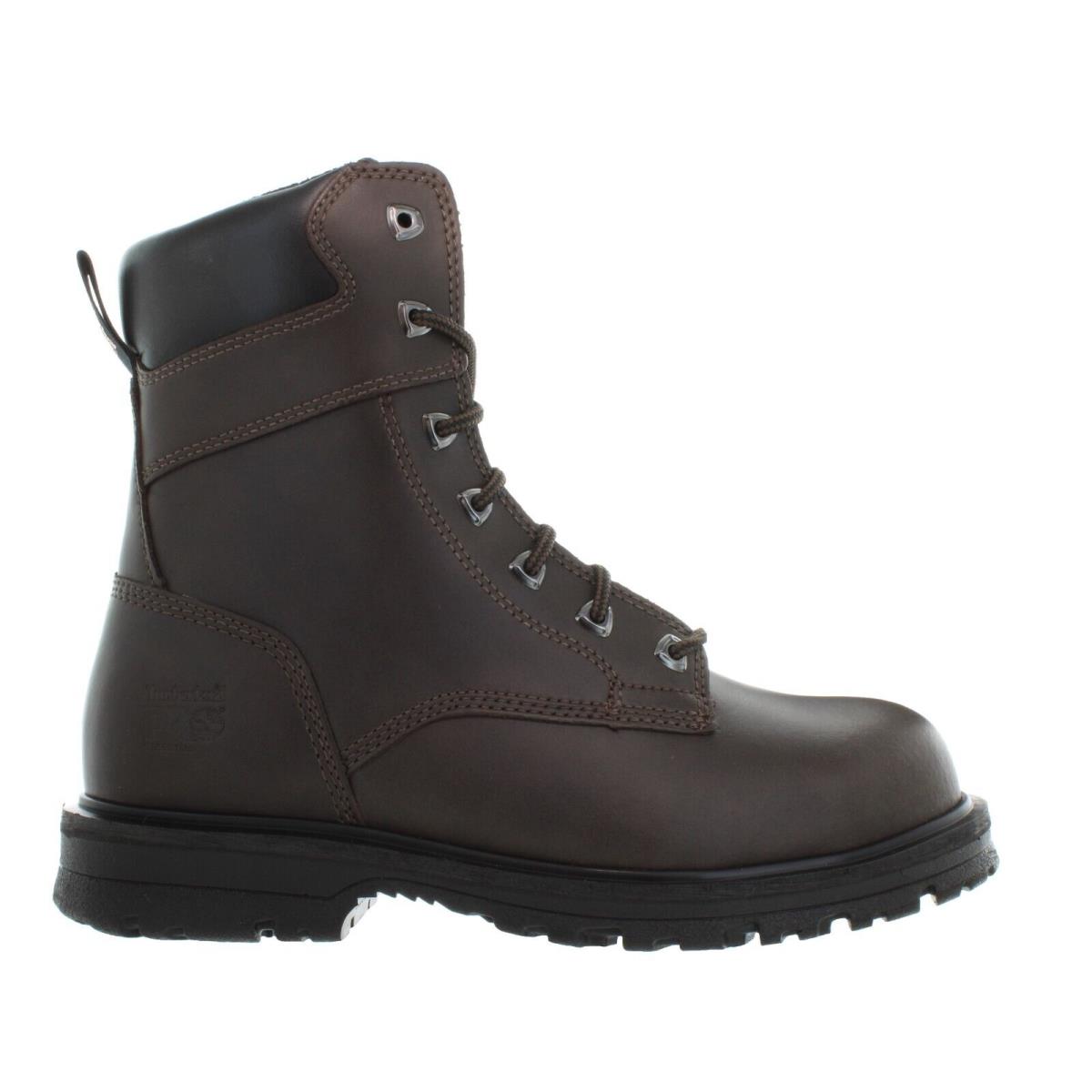 Timberland Pro Men`s Magnus 8 Inch Steel Safety Toe Brown Work Boots Wide