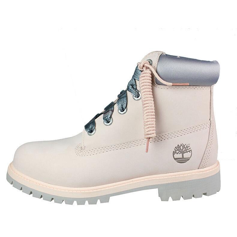 Big Kid`s Timberland 6 Premium Waterproof Boot Light Pink Nubuck