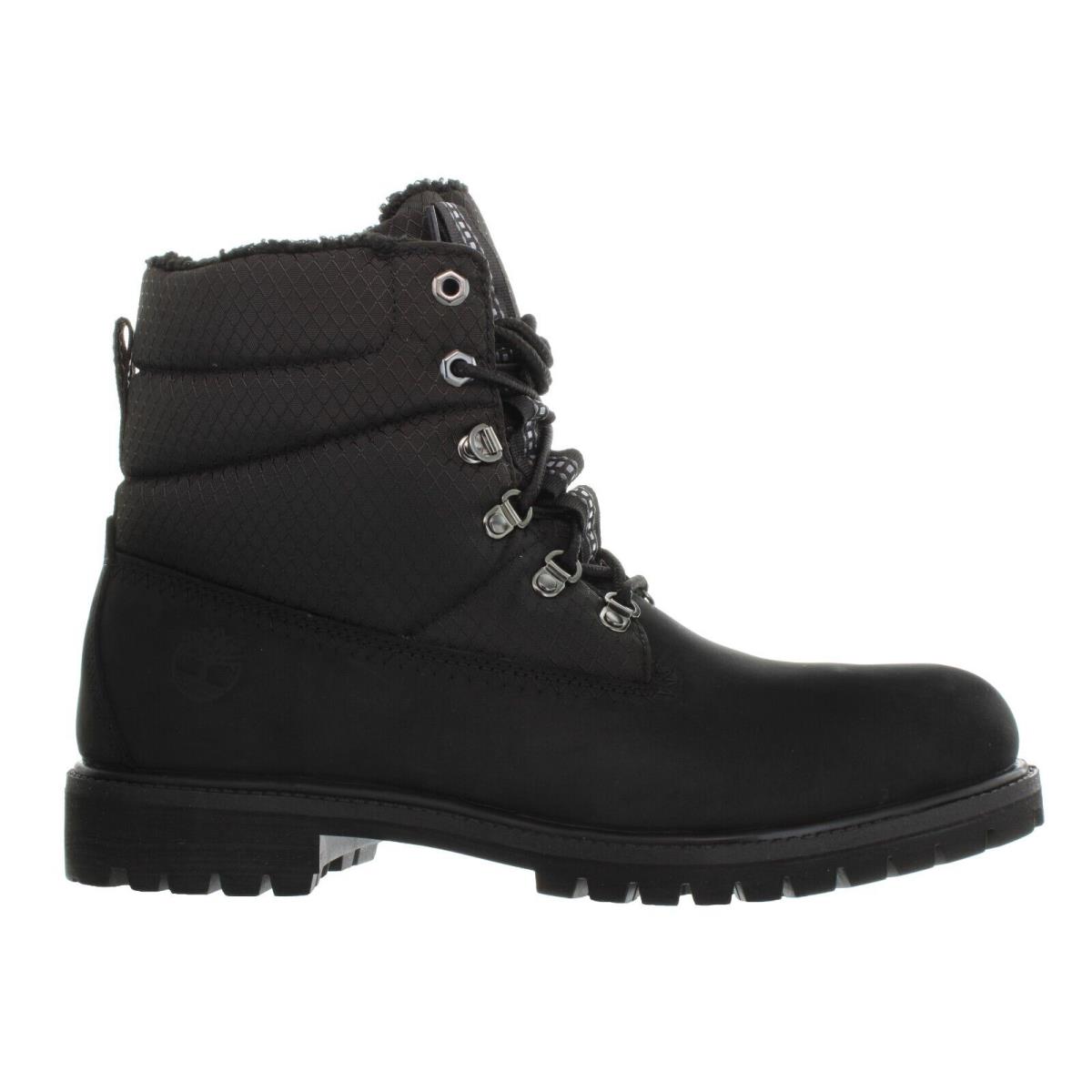 Timberland Men`s Heritage 6 Inch Warm Lined Black Waterproof Boots