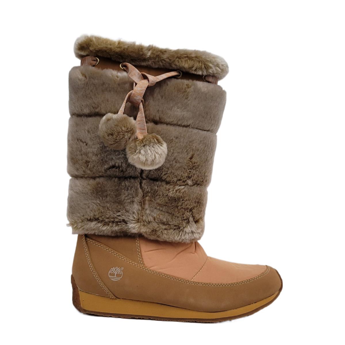 Timberland Junior Big Kid Winterberry Tall Fur Medium Boot Wheat 59996