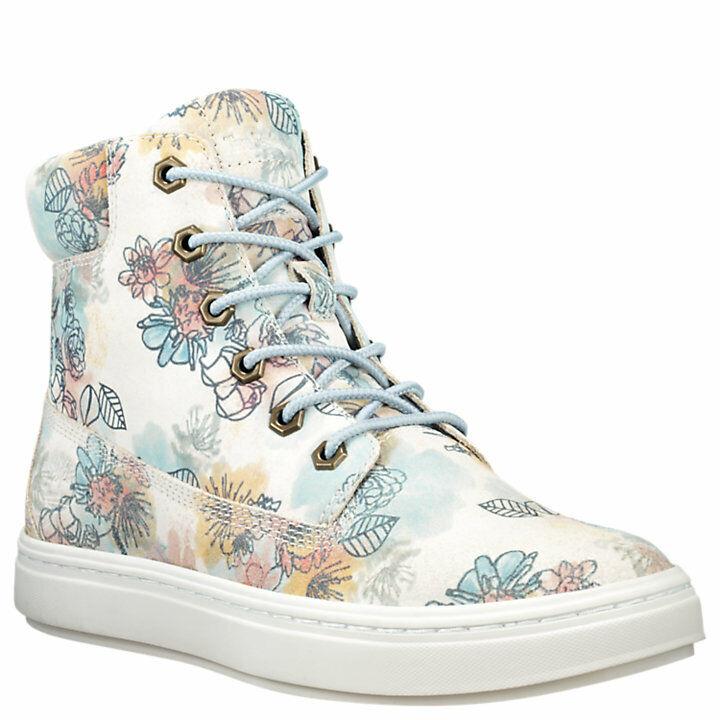 Women`s Timberland Londyn 6 Sneaker Boots Floral Sued TB0A1X46 T67 Multi Sizes - Floral Suede