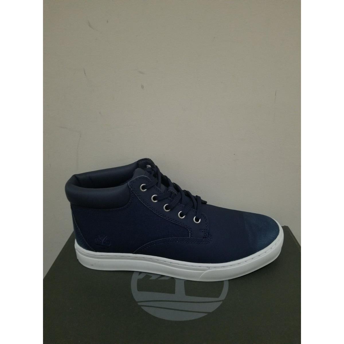 Timberland Men`s Dauset Cup Fabric Leather Chukka Dark Navy Shoes