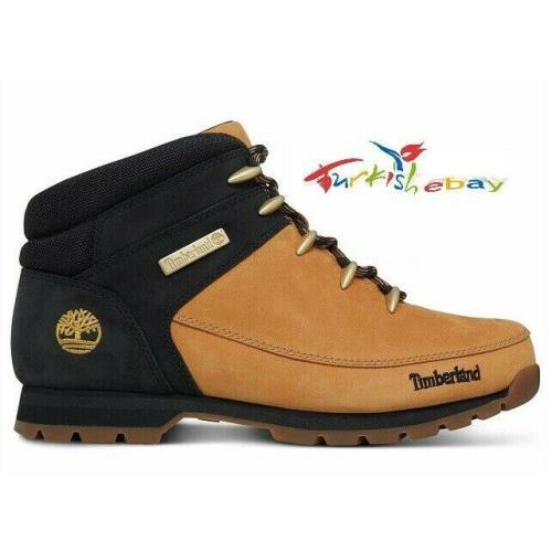 Timberland Men`s Euro Sprint Wheat Black Hiker Boots A1NHJ All Sizes