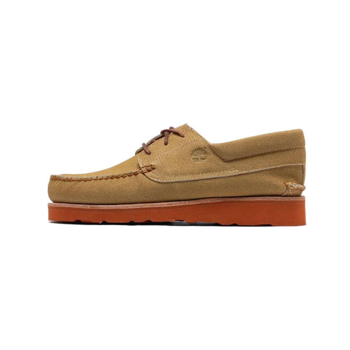 Timberland 3 Eye Wedge Boat Shoe Men`s TB0A2A11ER3 Beigesuede SZ 5-15