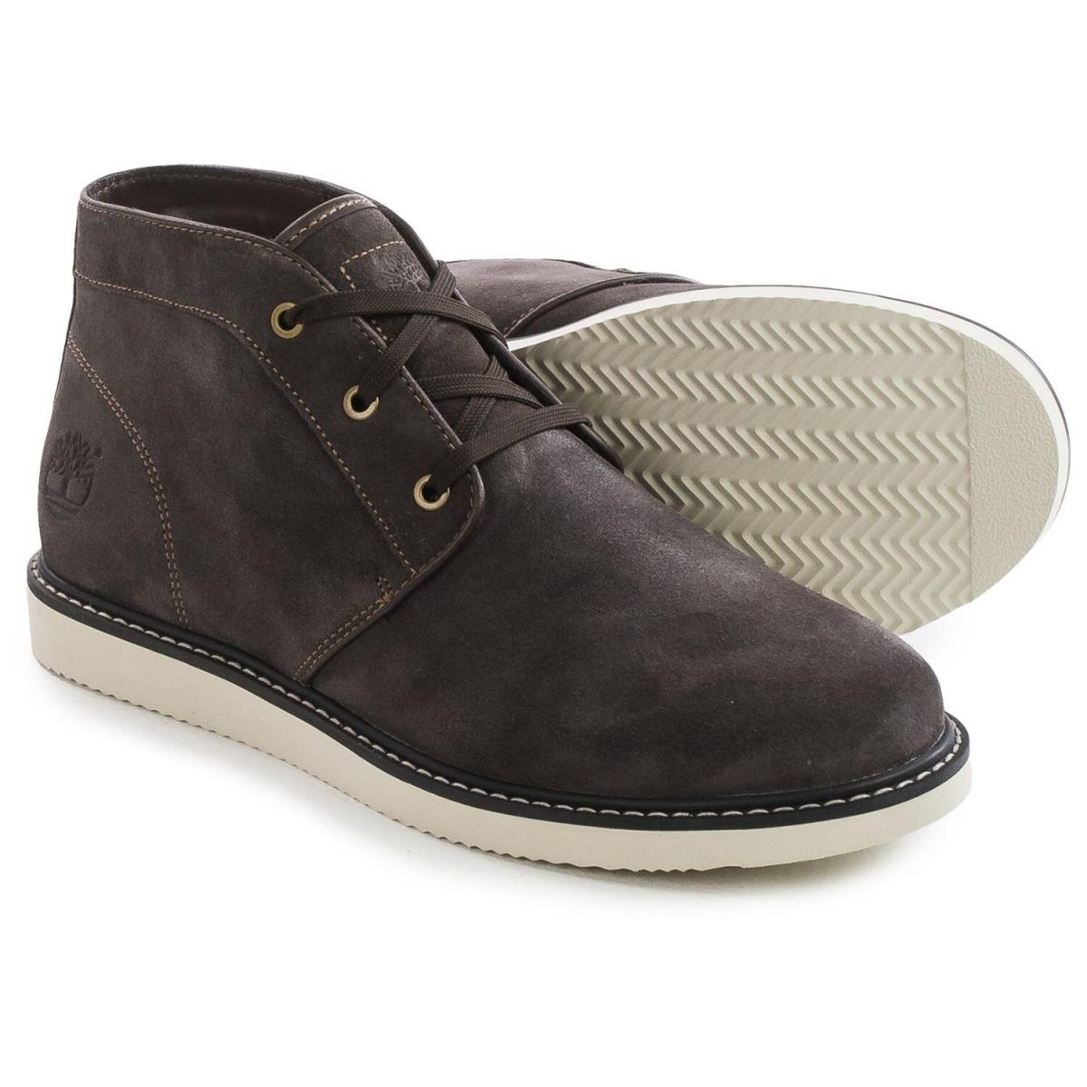 Timberland Men`s Newmarket Chukka Boots Suede Boot Shoes - Dark Brown