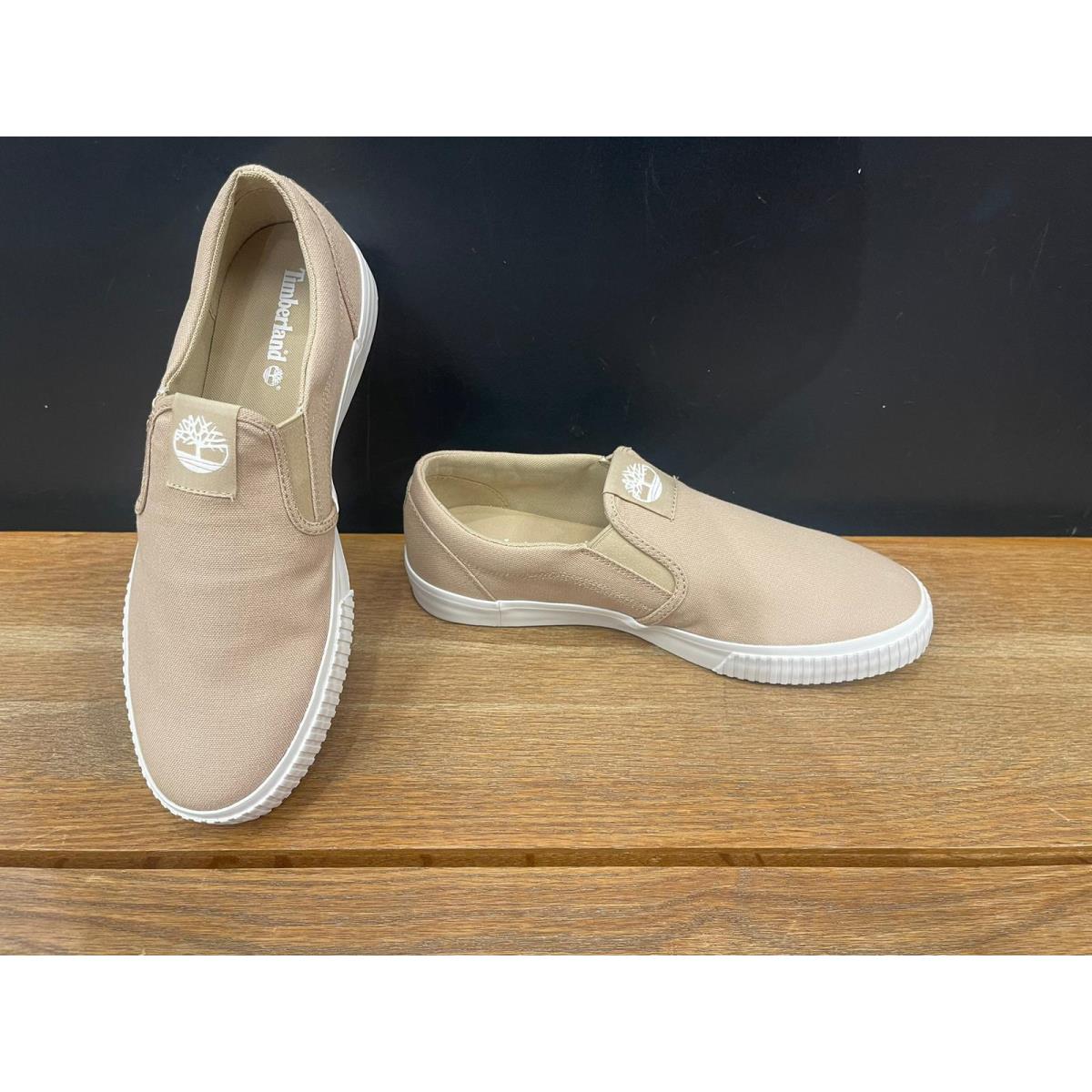 Timberland Men`s Mylo Bay Low Slip ON Sneaker Light Beige Canvas A6645 All Sizes