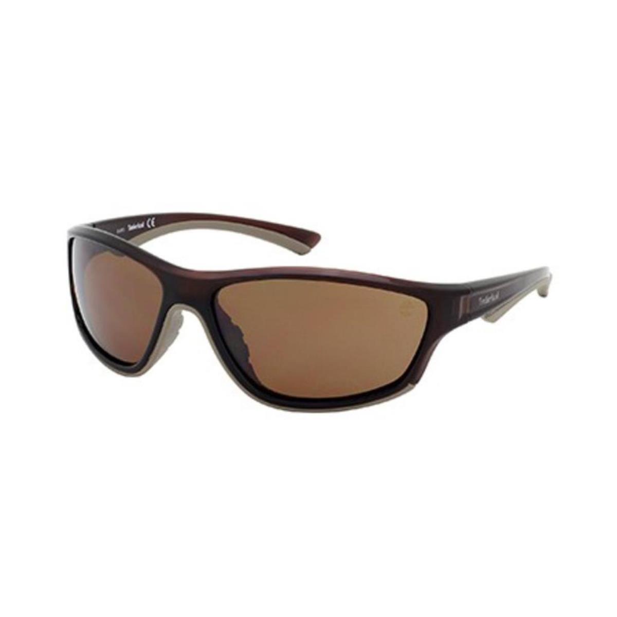 Timberland TB 9045 TB9045 Crystal Brown Taupe Rubber Details 50H Sunglasses