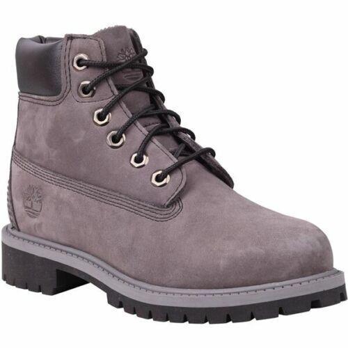 Timberland 9570R Youth Kids Gray Leather 6 Inch Premium Waterproof Boot HS2782 - Gray