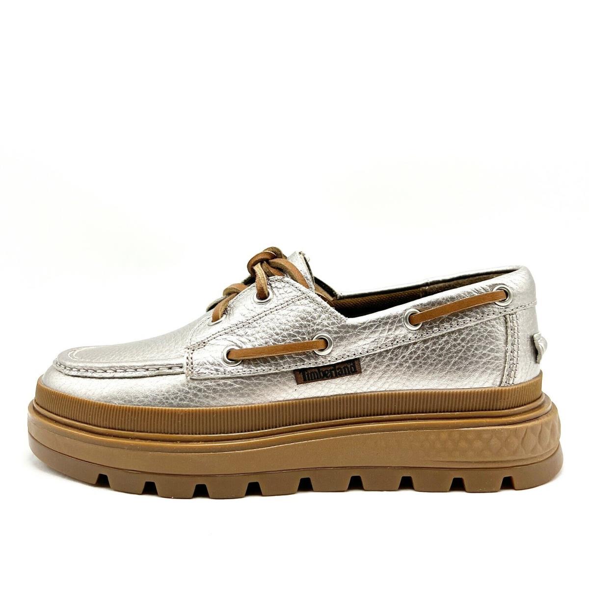 Women Timberland Ray City Platform Boat Shoe Silver TB0 A2MDK CW9 Sz 7.0-10.0