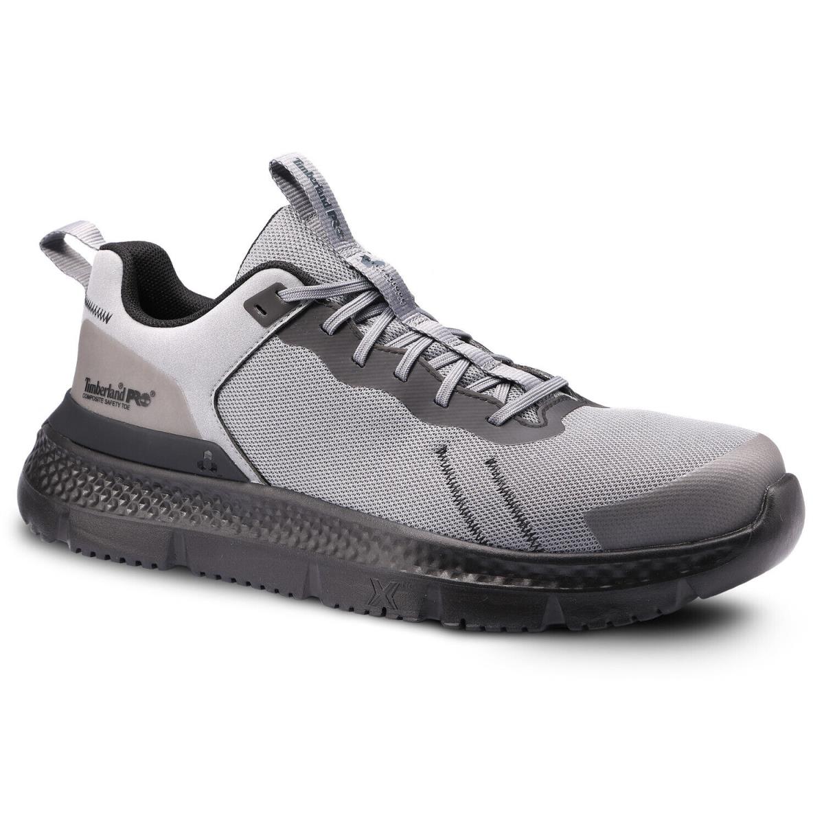 Timberland Pro Setra Low Men`s Comp Toe EH Slip Resistant Athletic Work Shoe - Grey/Black