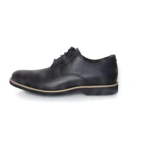 Timberland Men`s Woodhull Black Leather Memory Foam Oxford Shoe SZ 7 A1XSX