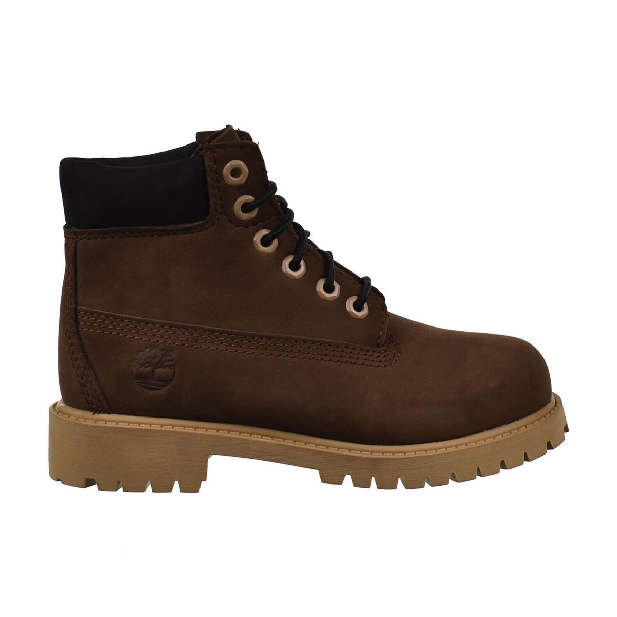 Timberland 6 Inch Premium Little Kids` Boot Dark Brown TB0A5YX5 - Dark Brown