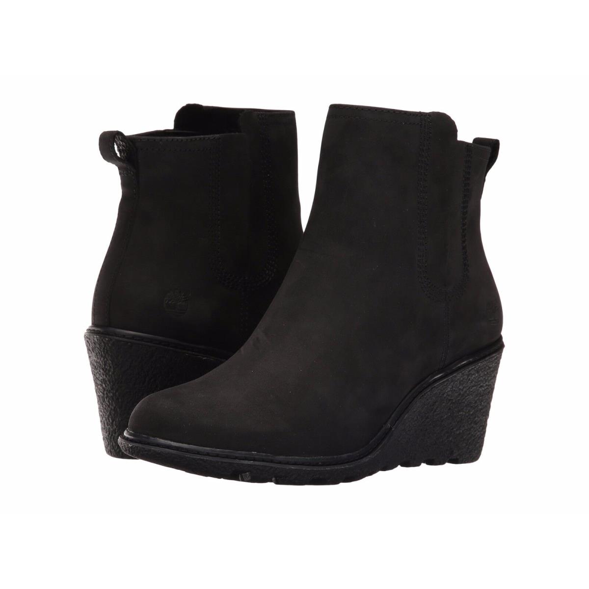 Women`s Timberland Amston Chelsea Boots Black Nubuck TB0A19AJ 001 Sizes 6-10