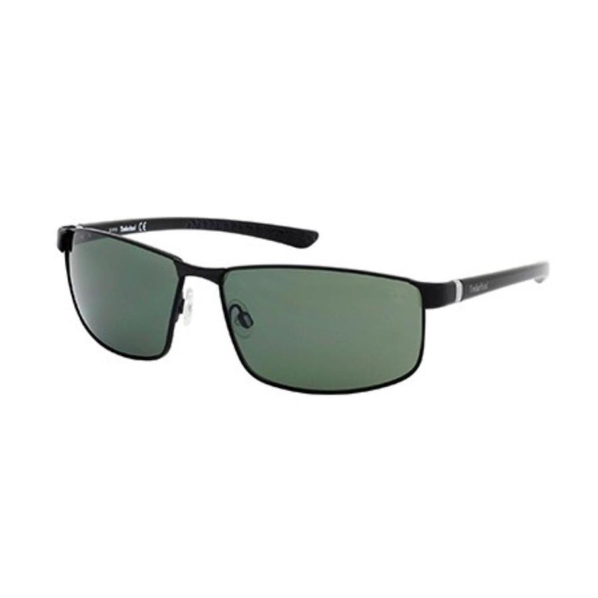 Timberland TB 9035 TB9035 Satin Black Black Temples Green Flash 02R Sunglasses