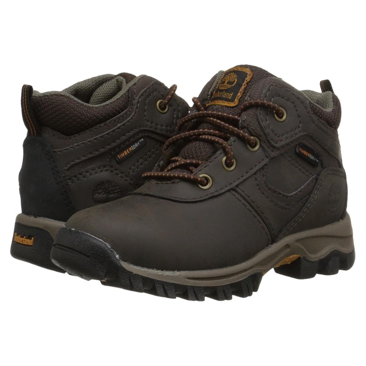 Boy`s Hiking Timberland Kids Mt. Maddsen Mid Waterproof Toddler/little Kid - Dark Brown