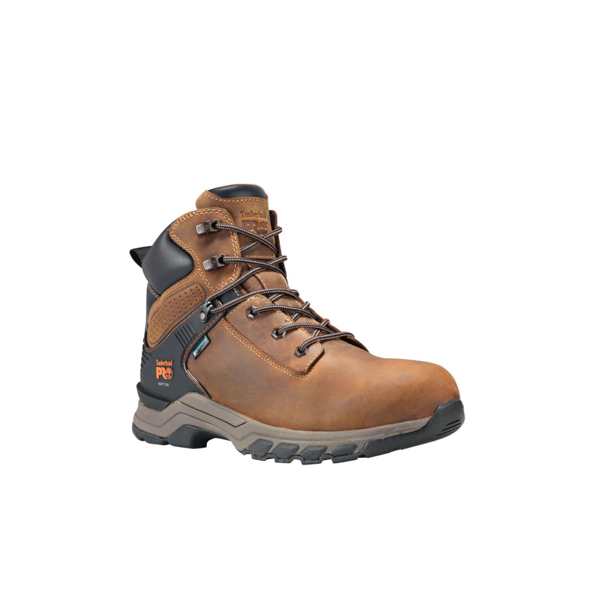 Men`s Timberland Pro Pro Hypercharge 6 Soft Toe Work Boots Tan TB0A1Q56214 Medium (D, M)