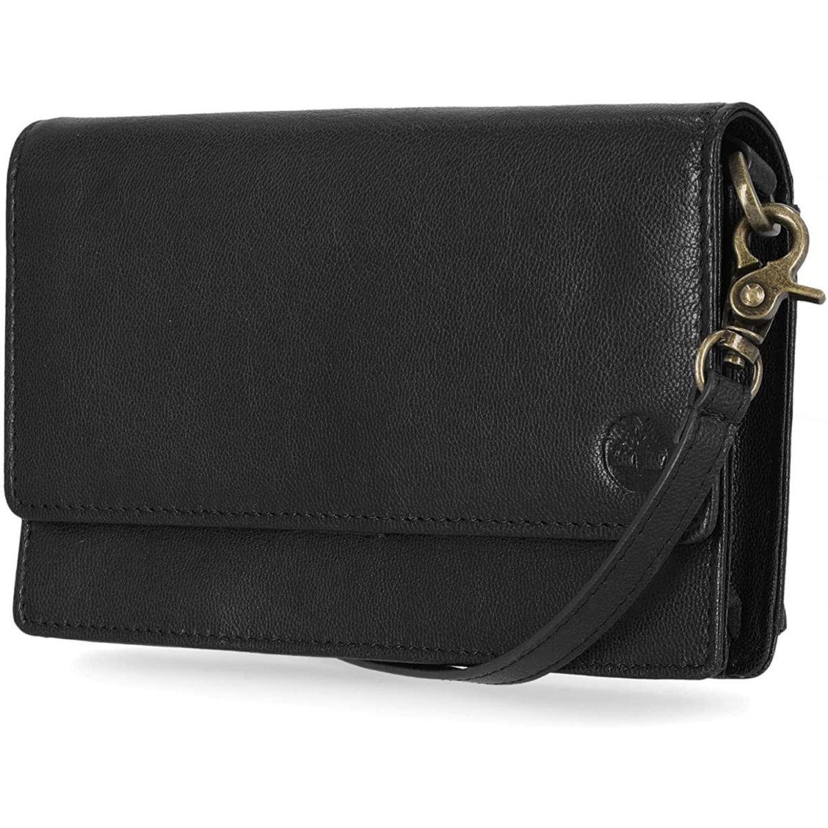 Timberland Women`s Wallet Rfid Leather Crossbody Phone Bag Purse Black