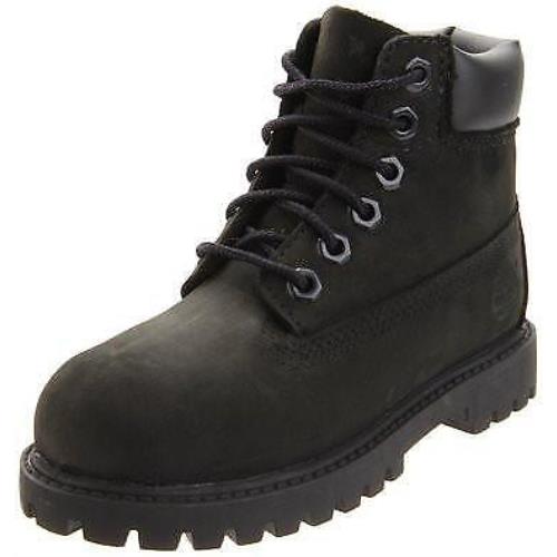 Toddler`s Timberland 6 In. Premium Boot Black Nubuck