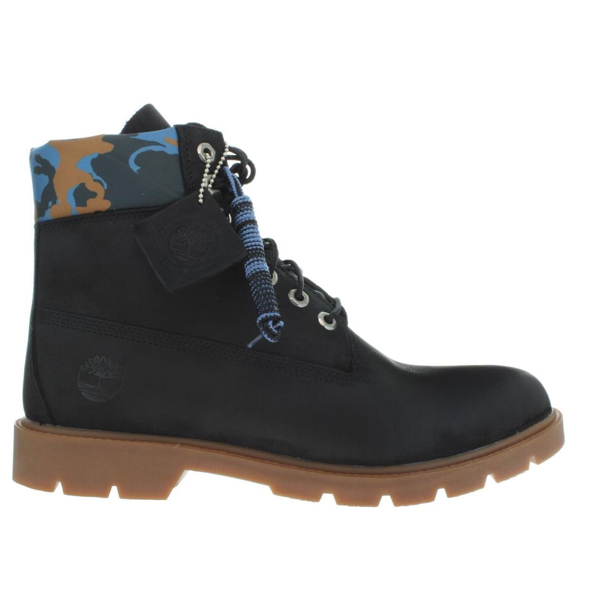 Timberland Men`s Classic 6 Inch Waterproof Black - Camouflage Nubuck Boots