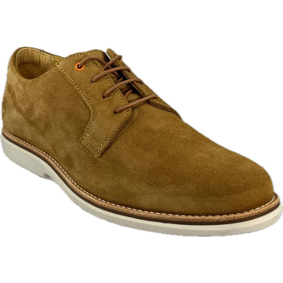 Timberland Men`s City Groove Derby Wheat Suede Leather Oxford Shoes A2DEX