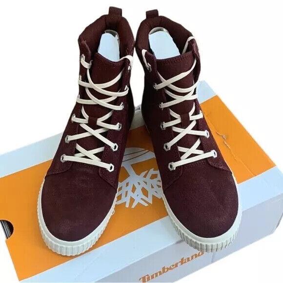 Timberland Women`s Skyla Bay 6 `` Inch Boot Burgundy Nubuck Sneaker Boot A43PT