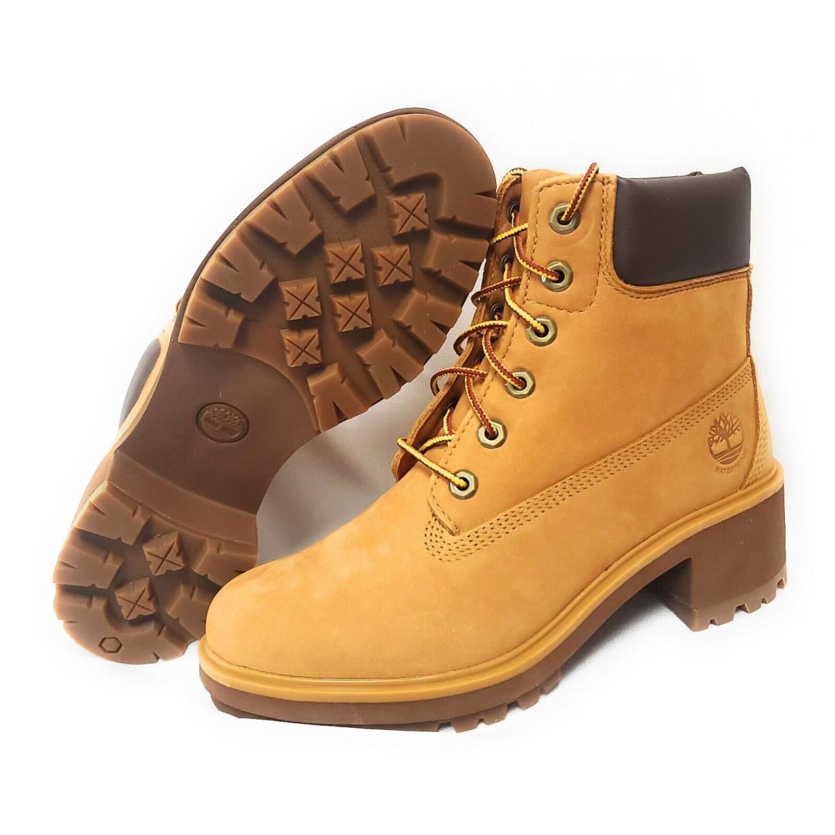 Womens Timberland Kinsley Wheat Nubuck 6 Waterproof Memory Foam Boot Shoes - Wheat