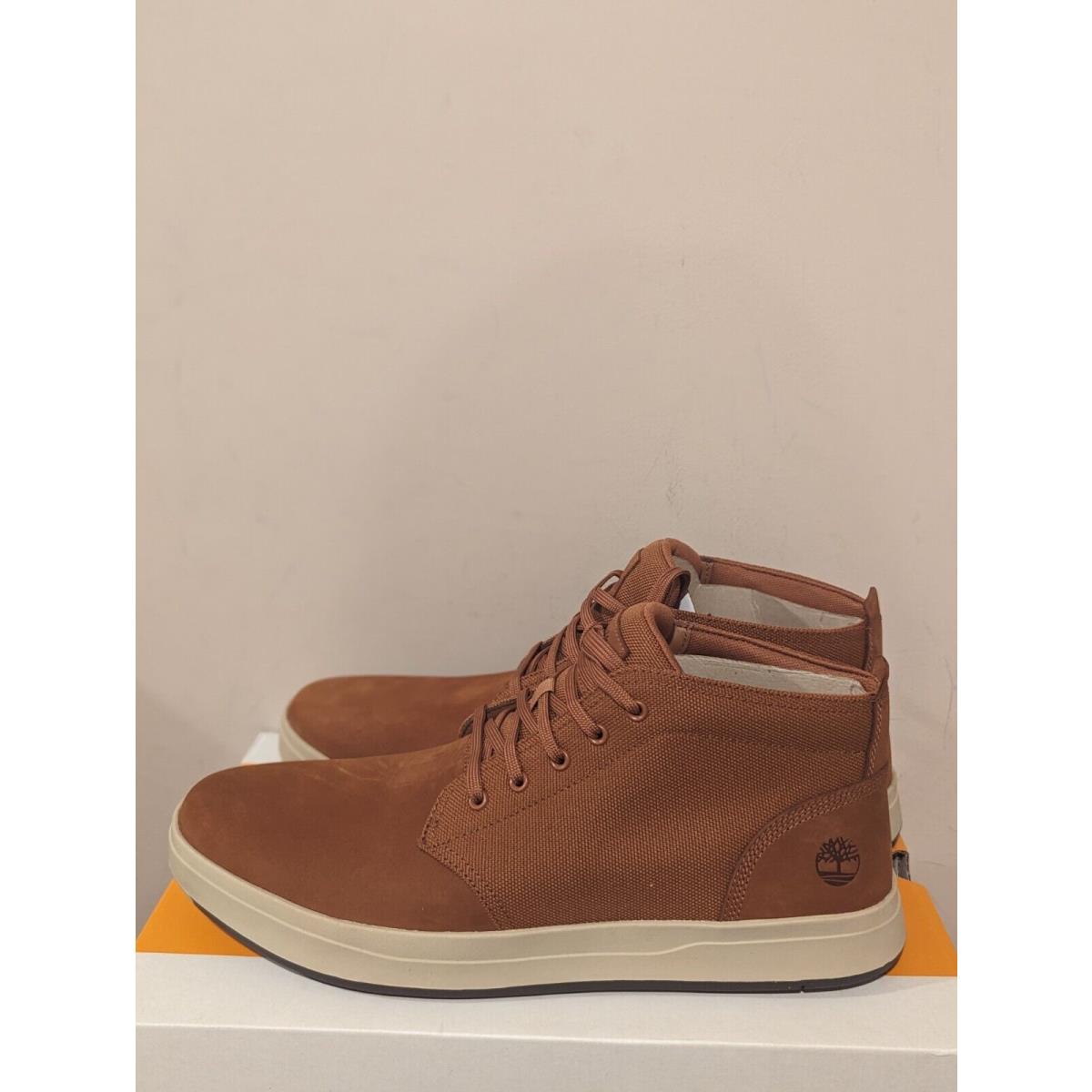 Timberland Men`s Davis Square Leather/fabric Chukka Shoes