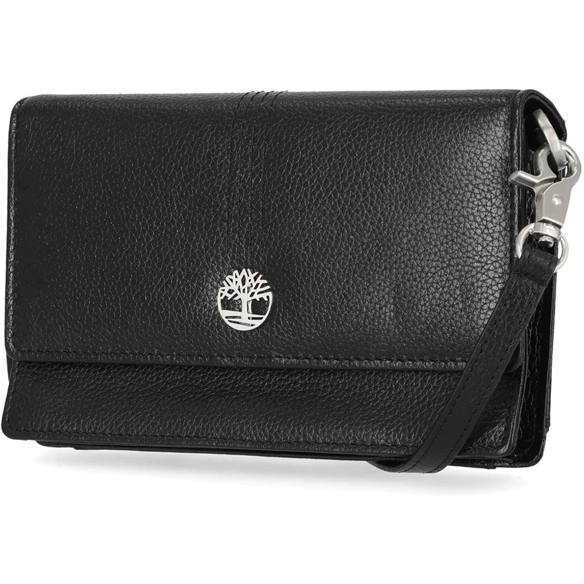 Timberland Women`s Wallet Rfid Leather Crossbody Phone Bag Purse Black