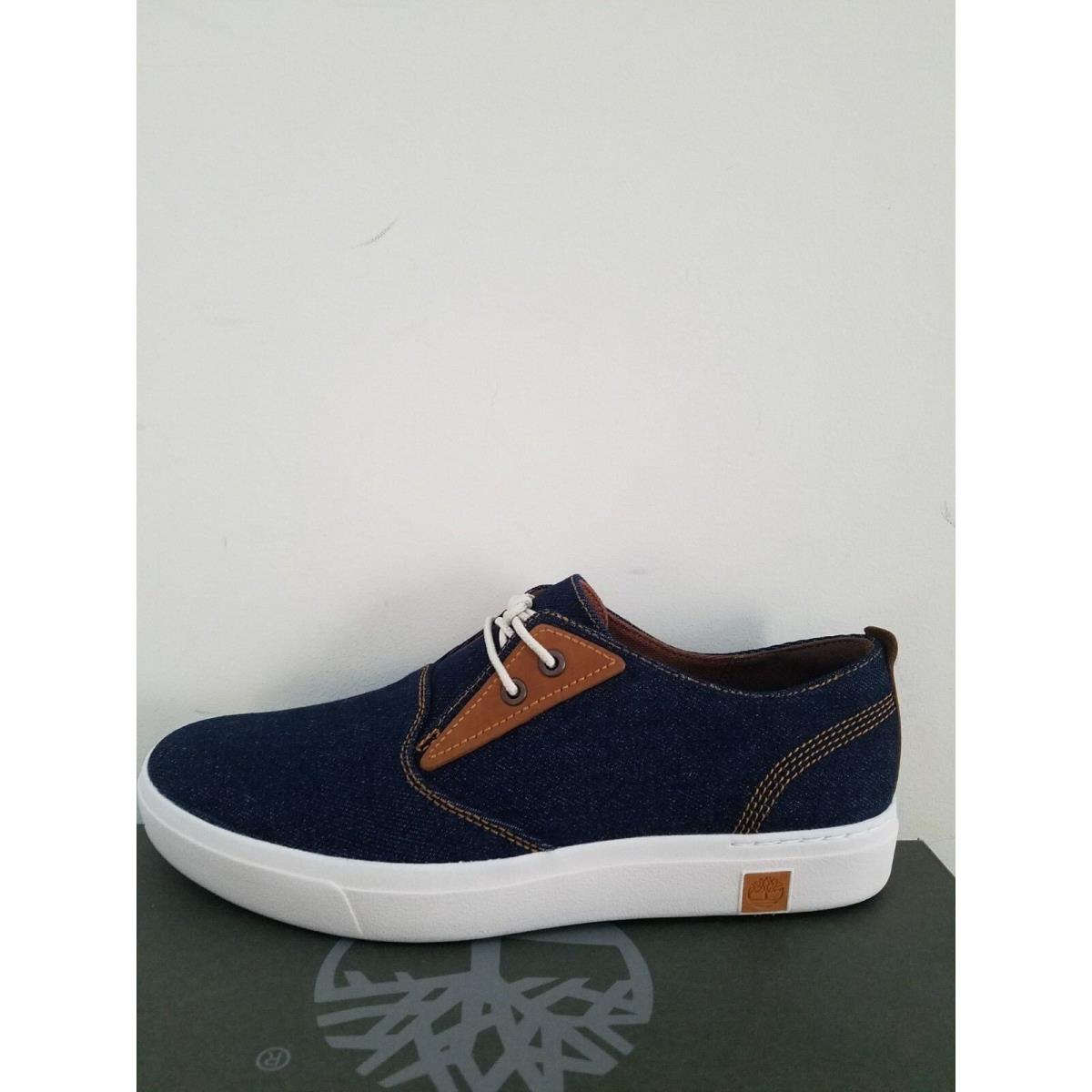 Timberland Women`s Amherst Plain Toe Oxford Navy Canvas Shoes