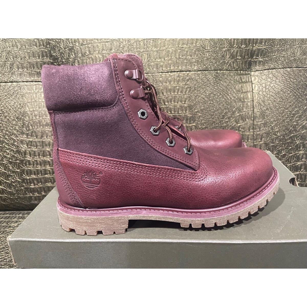 Timberland Wmns 6 Inch Premium D Ring `burgundy` TB0A19C4 SZ 7