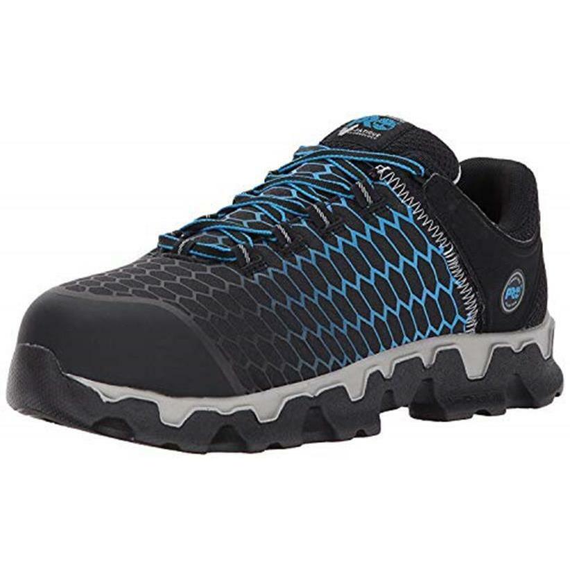 Timberland Pro Men`s Powertrain Sport Alloy Safety Assorted Sizes Colors black ripstop nylon with blue