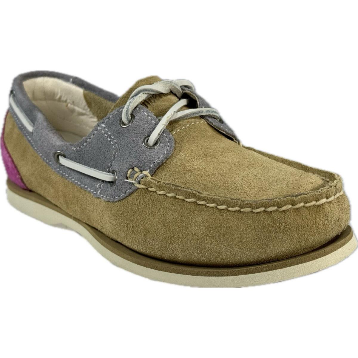 Timberland Classic Women`s Multicolor Suede Boat Shoes SZ.8.5 8018B